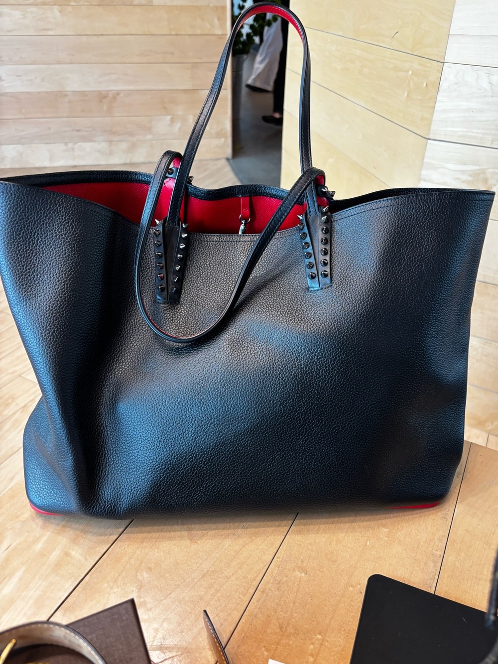 Christian Louboutin red bottom leather neverfull